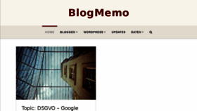 What Blogmemo.de website looked like in 2018 (5 years ago)