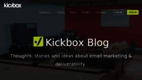 What Blog.kickbox.com website looked like in 2018 (6 years ago)