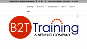 What B2ttraining.com website looked like in 2018 (6 years ago)