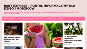 What Babyexpress.pl website looked like in 2018 (5 years ago)