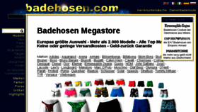 What Badehosen.com website looked like in 2018 (6 years ago)