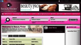What Beautyfinder.co.uk website looked like in 2018 (6 years ago)