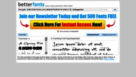 What Betterfonts.com website looked like in 2018 (6 years ago)