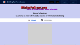 What Biddingfortravel.com website looked like in 2018 (5 years ago)