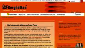 What Berghuetten-gmbh.de website looked like in 2018 (5 years ago)