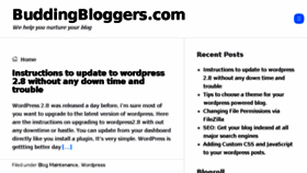 What Buddingbloggers.com website looked like in 2018 (6 years ago)