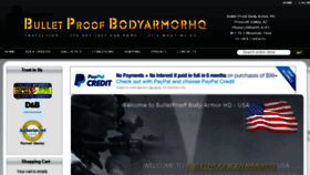 What Bulletproofbodyarmorhq.com website looked like in 2018 (6 years ago)