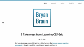 What Bryanbraun.com website looked like in 2018 (5 years ago)