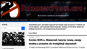 What Bezkarnoscpolicji.info website looked like in 2018 (5 years ago)