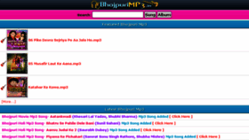 What Bhojpurimp3.in website looked like in 2018 (5 years ago)