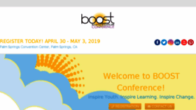 What Boostconference.org website looked like in 2018 (5 years ago)