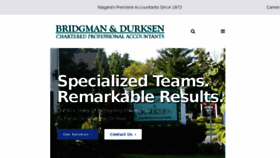 What Bridgmananddurksen.com website looked like in 2018 (6 years ago)