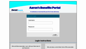 What Benefits.aarons.com website looked like in 2018 (5 years ago)