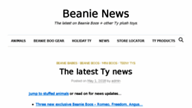 What Beanienews.com website looked like in 2018 (5 years ago)