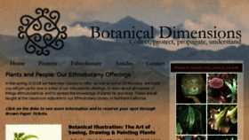 What Botanicaldimensions.org website looked like in 2018 (5 years ago)