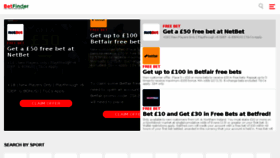 What Betfinder.co.uk website looked like in 2018 (5 years ago)