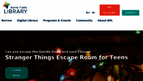 What Barrielibrary.ca website looked like in 2018 (7 years ago)