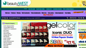 What Beautywests.com website looked like in 2018 (5 years ago)