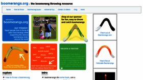 What Boomerangs.org website looked like in 2018 (5 years ago)