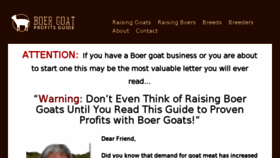 What Boergoatprofitsguide.com website looked like in 2018 (6 years ago)