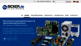 What Bicker.de website looked like in 2018 (5 years ago)
