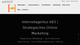 What B83.at website looked like in 2018 (5 years ago)