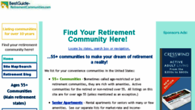 What Bestguide-retirementcommunities.com website looked like in 2018 (5 years ago)