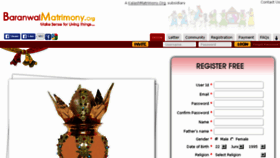 What Baranwalmatrimony.org website looked like in 2018 (5 years ago)
