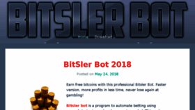 What Bitslerbot.com website looked like in 2018 (5 years ago)