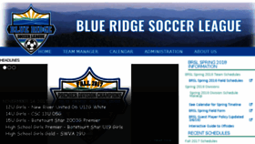 What Blueridgesoccerleague.org website looked like in 2018 (5 years ago)