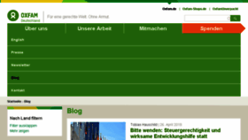 What Blog.oxfam.de website looked like in 2018 (5 years ago)