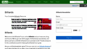 What Billiardsforum.com website looked like in 2018 (5 years ago)