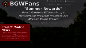 What Bgwfans.com website looked like in 2018 (5 years ago)