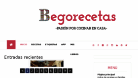 What Begorecetas.com website looked like in 2018 (5 years ago)