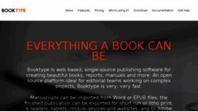 What Booktype.pro website looked like in 2018 (5 years ago)
