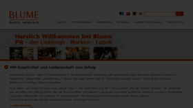 What Blume-pr.de website looked like in 2018 (5 years ago)