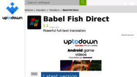 What Babel-tv.en.uptodown.com website looked like in 2018 (5 years ago)