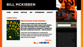 What Billmckibben.com website looked like in 2018 (5 years ago)