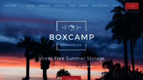 What Boxcamp.co website looked like in 2018 (5 years ago)