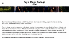 What Brynmawrhillel.org website looked like in 2018 (6 years ago)