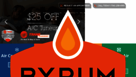 What Byrumhvac.com website looked like in 2018 (6 years ago)