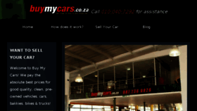 What Buymycars.co.za website looked like in 2018 (5 years ago)