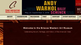 What Briscoemuseum.org website looked like in 2018 (5 years ago)