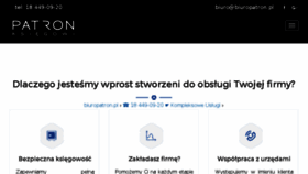What Biuropatron.pl website looked like in 2018 (5 years ago)