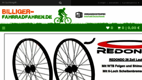 What Billiger-fahrradfahren.de website looked like in 2018 (5 years ago)