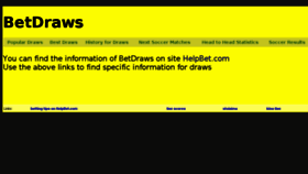 What Betdraws.com website looked like in 2018 (5 years ago)