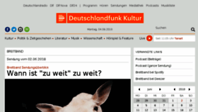 What Breitband.deutschlandradiokultur.de website looked like in 2018 (6 years ago)