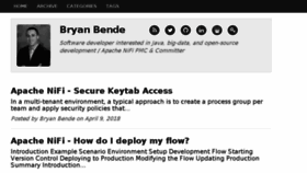 What Bryanbende.com website looked like in 2018 (5 years ago)