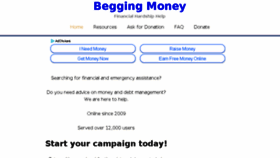 What Beggingmoney.com website looked like in 2018 (5 years ago)