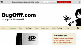 What Bugofff.com website looked like in 2018 (5 years ago)